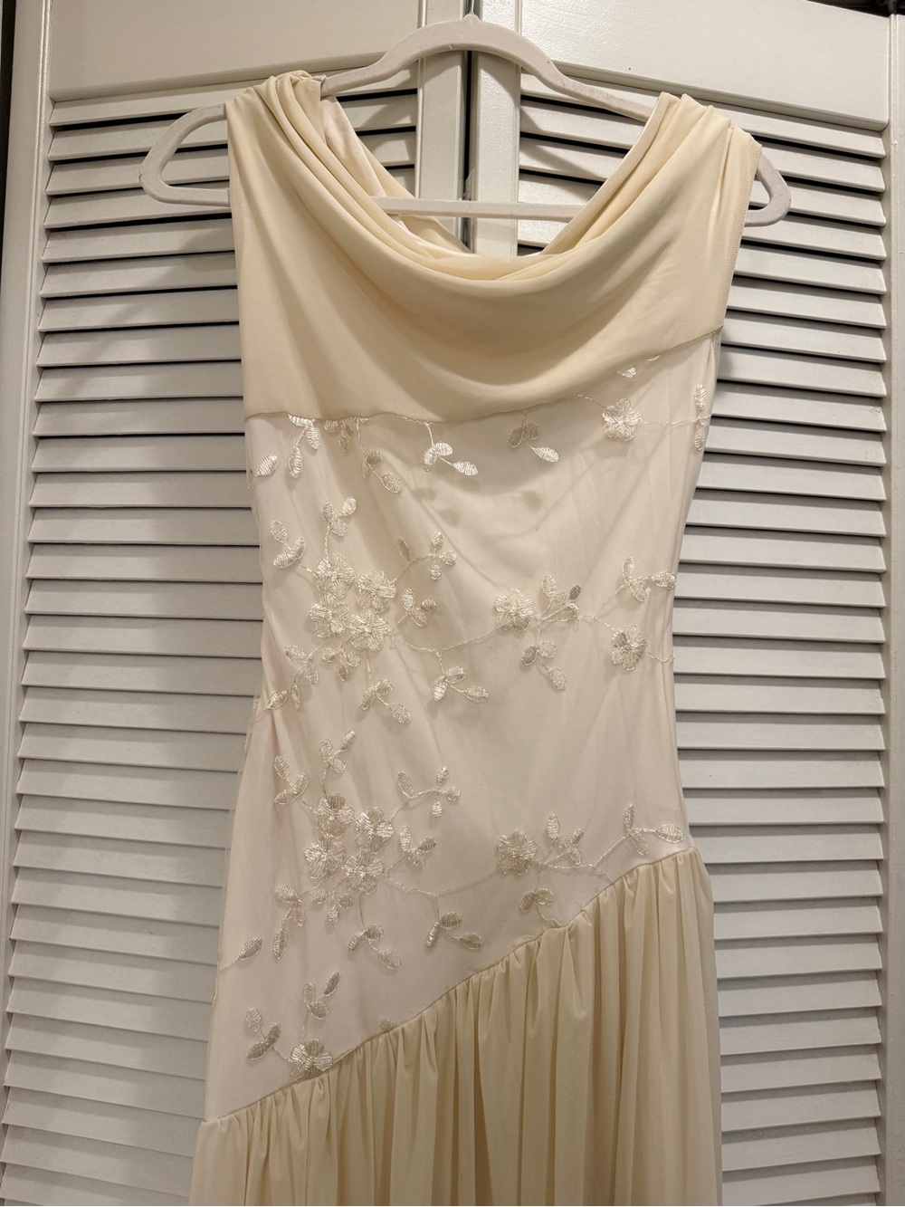 Cream Cowl-Neck Maxi Dress - Picture 2 of 2